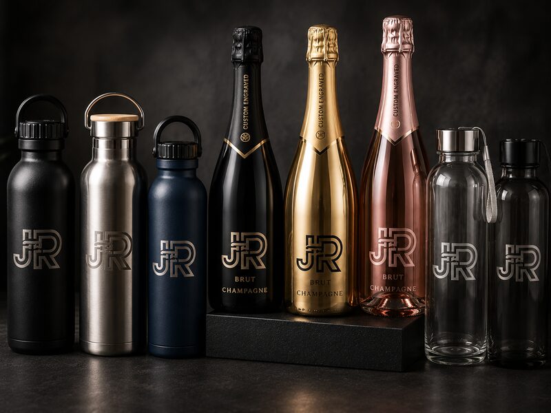 Engraved tumblers and bottles